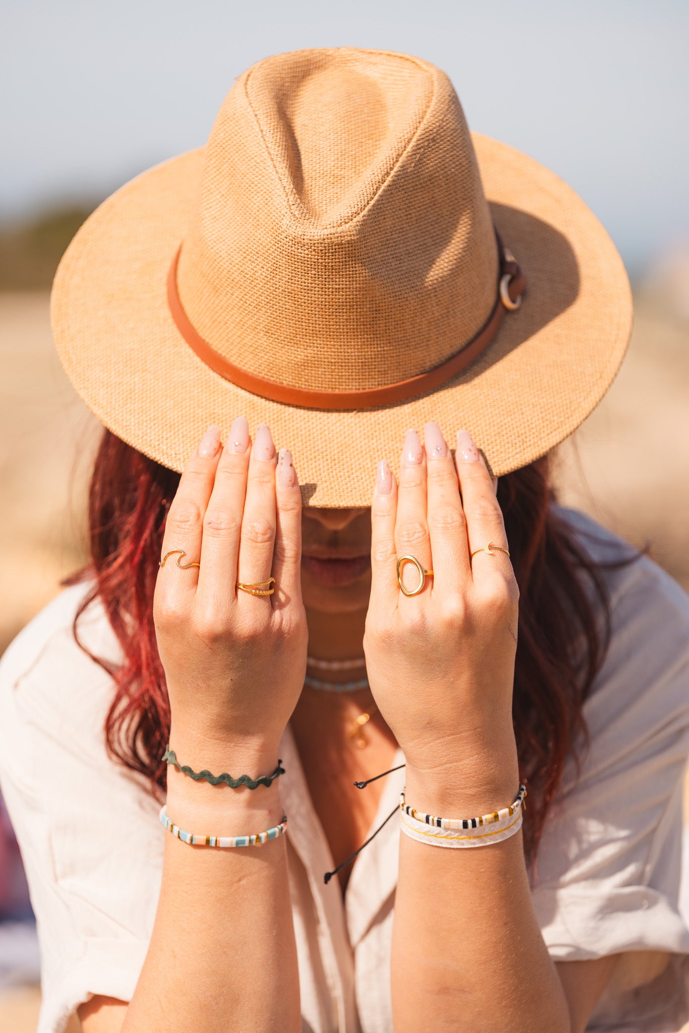 Chapeau De Paille Femme Beige Panema - Vitabohem