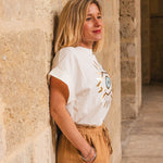 T-Shirt Femme Blanc Œil Doré - Vitabohem