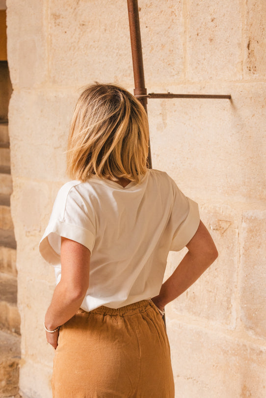 T-Shirt Femme Blanc Œil Doré - Vitabohem